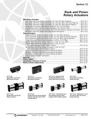 Rack and Pinion Rotary Actuators