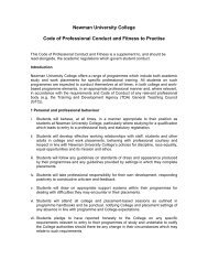 Code of Professional Conduct and Fitness to Practise - Newman ...