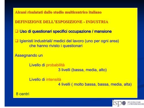 Linfomi ed esposizioni ambientali - Associazione Italiana Registri ...