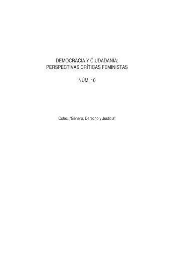 Democracia y ciudadanÃ­a - Programa de Equidad de GÃ©nero en la ...