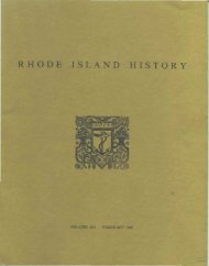 RHODE ISLAND HISTORY - Rhode Island Historical Society