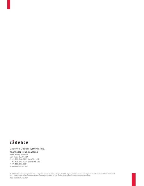 Cadence Schematic Capture - Cadence - Cadence Design Systems