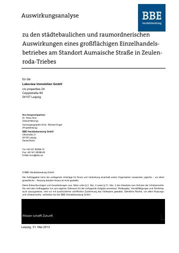 Auswirkungsanalyse - Zeulenroda-Triebes