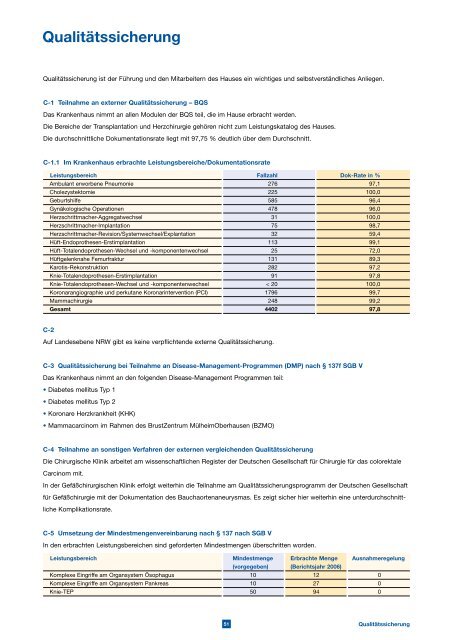 Medizinischer Jahres- und QualitÃƒÂ¤tsbericht 2006 - Kliniken.de