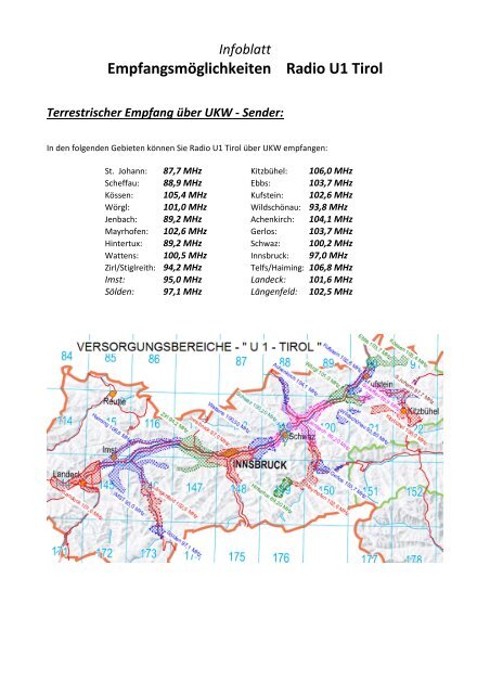 Infofolder - Radio U1