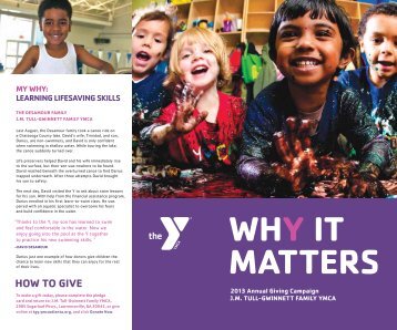 WHY IT MATTERS Annual Giving Campaign - YMCA of Metro Atlanta