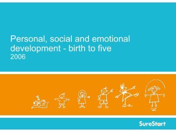 Personal, social and emotional development - birth to five