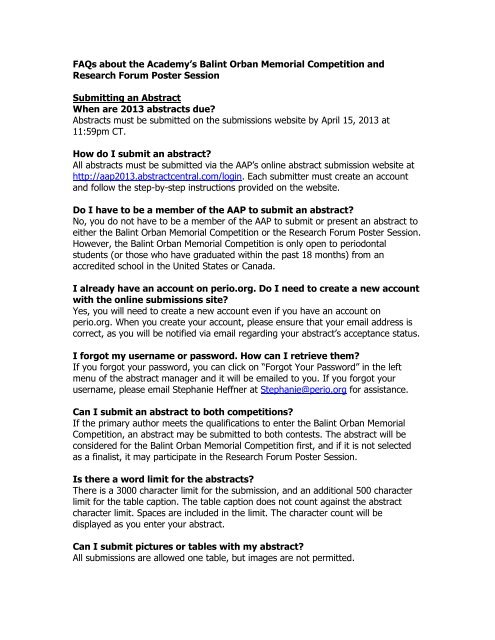 Research Submissions Frequently Asked Questions