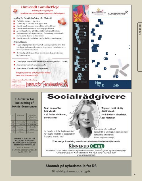 SocialrÃ¥dgiveren nr. 19-2007 - Dansk SocialrÃ¥dgiverforening