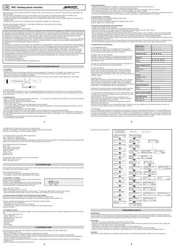 BMI Datalog speed controller DE - BMI-models