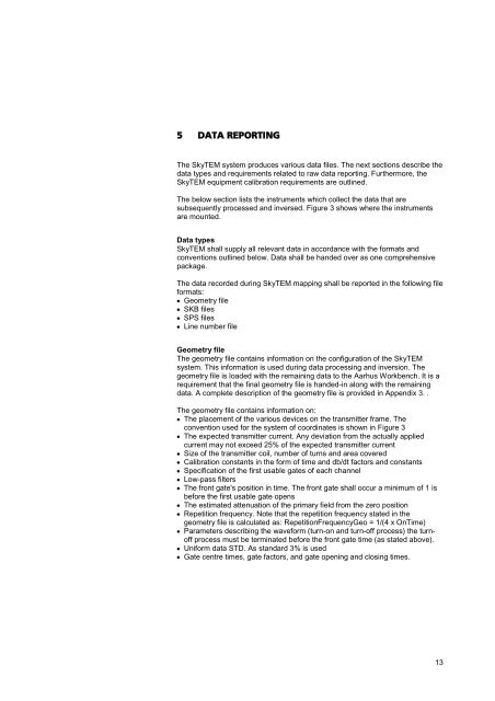 guideline and standards for skytem measurements, processing and ...