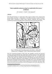 Data acquisition and processing in a small debris flow prone ...