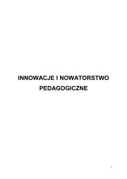 INNOWACJE I NOWATORSTWO PEDAGOGICZNE