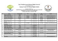 List of participants - Euromedrights