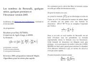 Les nombres de Bernoulli,Simon Plouffe