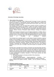 University of Groningen case study 1. Short ... - Groupe Coimbra