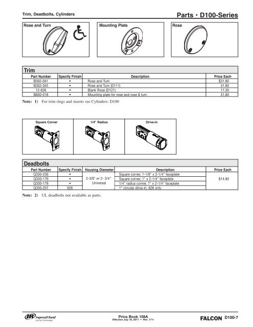 Falcon July 18, 2011A Pricebook.pdf - Access Hardware Supply