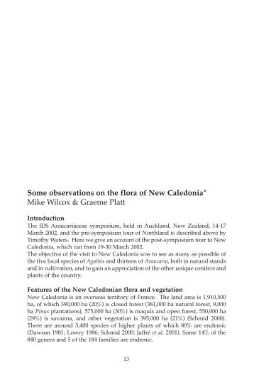 Some observations on the flora of New Caledonia - International ...