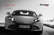 Preisliste 02/2011 - Artega GT Forum