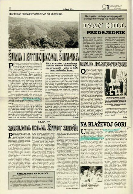 HRVATSKE ŠUME 36 (20.6.1994.)