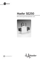 SE250 User Manual – English - Hoefer Inc