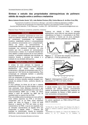 SÃƒÂ­ntese e estudo das propriedades eletroquÃƒÂ­micas do ... - SBQ