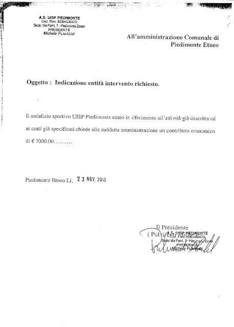concessione contributi ad associazioni sportive - Comune di ...