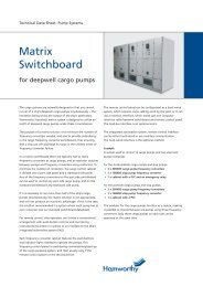 Wärtsilä Svanehøj Deepwell Cargo Pumps Matrix Switchboard