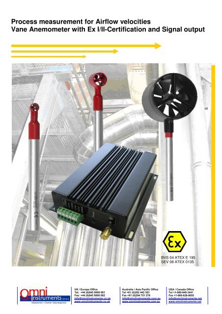 Process measurement for Airflow velocities Vane ... - Omni Instruments