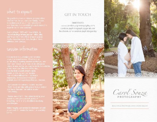 Maternity session prices and info