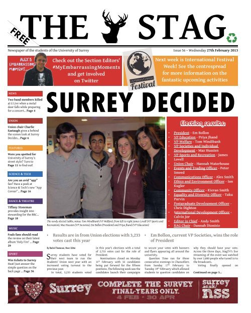 Issue 56 - University of Surrey's Student Union
