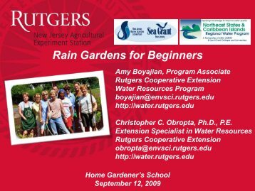 Rain Gardens for Beginners - Rutgers Cooperative Extension Water ...