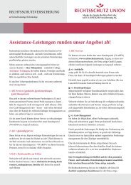 Assistance-Leistungen runden unser Angebot ab! - Alte Leipziger