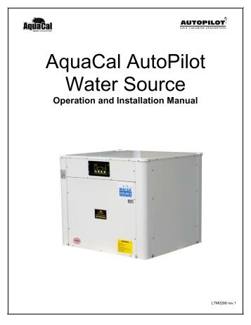Owners Manual - AquaCal