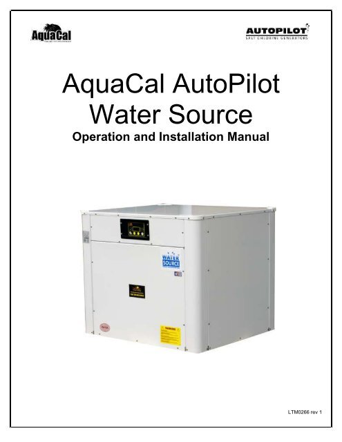 Owners Manual - AquaCal