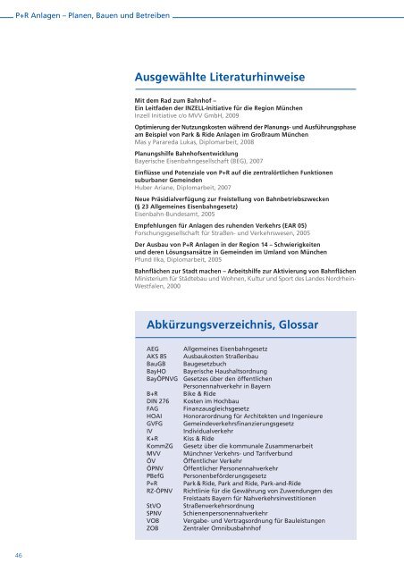 P+R Anlagen Planen, Bauen und Betreiben - Park @ Ride regional