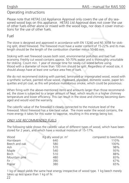 USER MANUAL RAIS 500 - Robeys Ltd