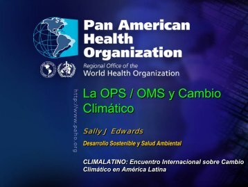 La OPS / OMS y Cambio ClimÃ¡tico