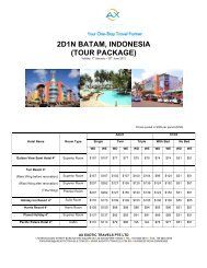 2D1N BATAM, INDONESIA (TOUR PACKAGE) - AX Exotic Travels