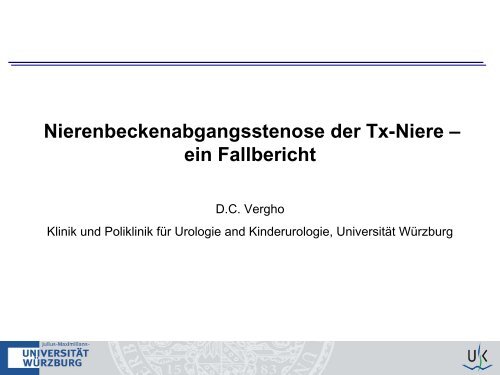 Nierenbeckenabgangsstenose der Tx-Niere - nieren-transplantation ...