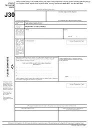 Stock Transfer Form J10