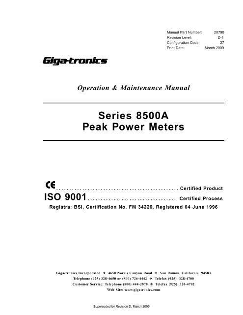 Original Wiltron 34&35 Series Precision Adapters Operation & Maintenance Manual 