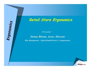Retail Store Ergonomics - Denny Bloom