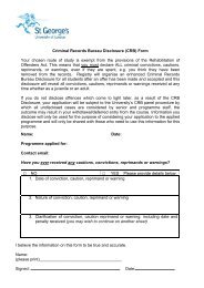 Criminal Records Bureau Disclosure (CRB) Form Your chosen route ...