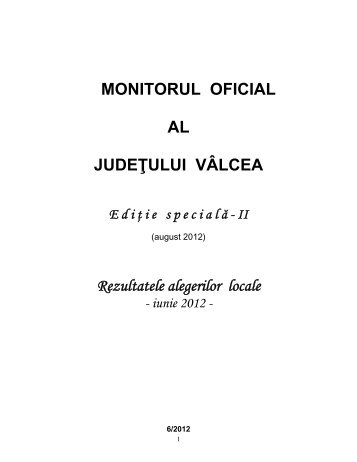 apartenenta politica a consilierilor locali - Consiliul Judetean Valcea