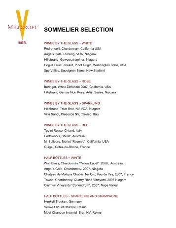 SOMMELIER SELECTION