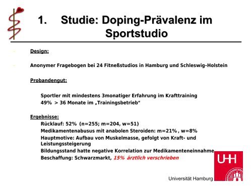 Doping-Prävalenz valenz im Sportstudio - Hamburger Sportbund e.V.