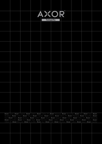 Axor marka kataloÄu - Hansgrohe TÃ¼rkiye