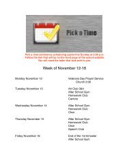 Week of November 12-16 - St. Luke School