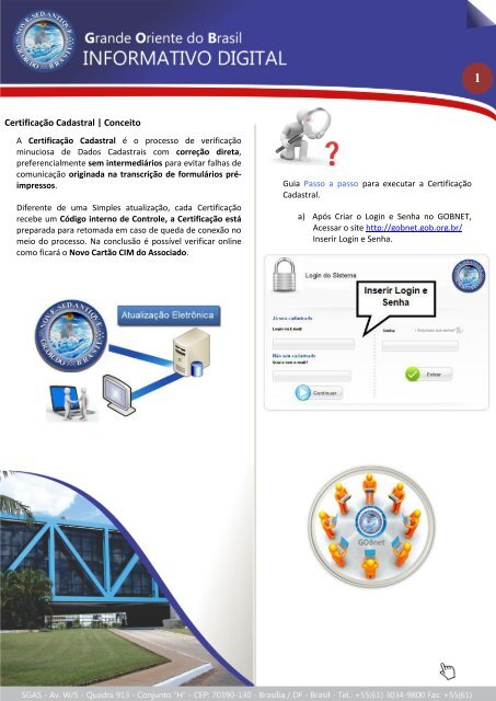 CERTIFICAÃÃO CADASTRAL - Grande Oriente do Brasil